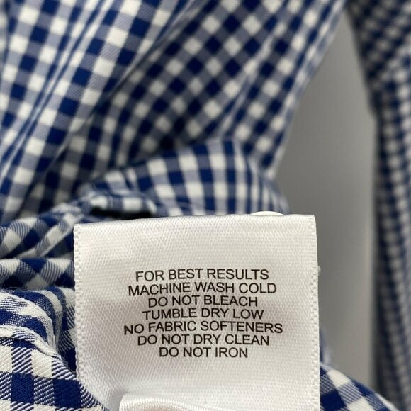 Peter Millar Cotton/Silk Blend Button Down Navy Shirt Men's Size XL - Picture 5 of 6